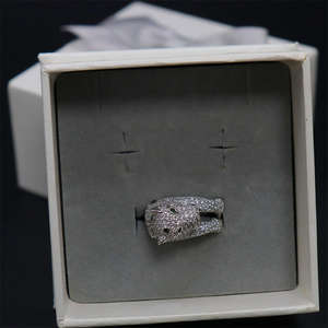 Meilleures ventes : Bague unisexe en argent S925, design léopard classique vintage exagéré, avec morganite certifiée et sertissage pavé, pour mariage - Product Image 5