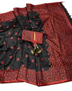 Collection de saris magnifiques en géorgette avec travail khaddi et travail katdana, saris multicolores pour femmes, prix de gros des designers - Product Image 1