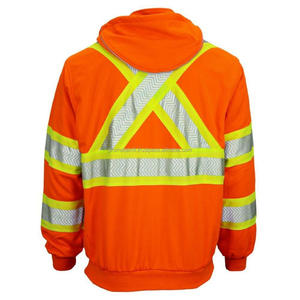 เสื้อฮู้ดสะท้อนแสงสำหรับใส่ทำงานมีกระเป๋าเสื้อมีฮู้ดลายชัดเจนปรับแต่งโลโก้ได้ - Product Image 2