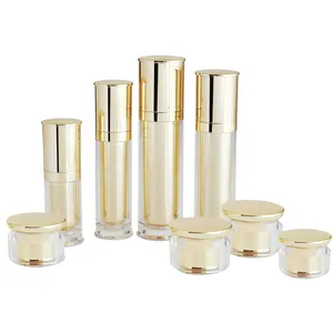 Hot Selling Luxus hochwertige Acryl Kosmetik flaschen Luxus Hautpflege Verpackung Set Kosmetik Creme Glas