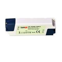 Controlador LED AC-DC de 15W, Carcasa de Plástico Impermeable a Prueba de Polvo, Tiras de Iluminación LED Flexibles de Color RGB