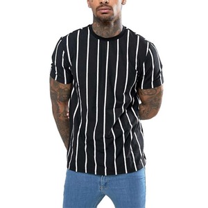 Camiseta Urbana Sublimada con Estampado de Rayas para Hombre, Manga Corta, Informal, Ligera, Moderna, de Verano, con Diseño Gráfico - Product Image 1