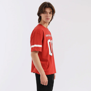 T-shirt de sport pour hommes de haute qualité 100% coton Logo personnalisé T-shirt surdimensionné T-shirt imprimé bouffant quantité minimale de commande bas du Pakistan T-shirts pour hommes - Product Image 6