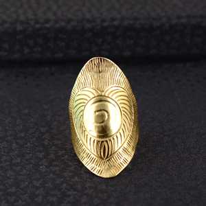 Fashionable Boho Shield <b>Rings</b> Dainty Brass <b>Rings</b> Women 18K Gold Plated Tribal Oval <b>Rings</b> <b>Statement</b> <b>Rings</b> for Wholesale/OEM/ODM - Product Image 1