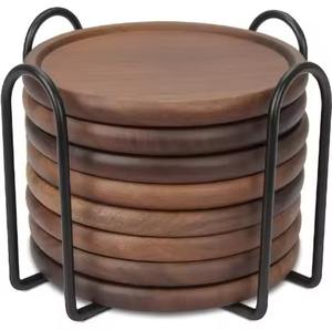 Juego de posavasos de estilo clásico con forma de Octágono ecológico de acero inoxidable de primera calidad, alfombrillas decorativas para bebidas para escritorio de oficina, Bar de fiesta - Product Image 3