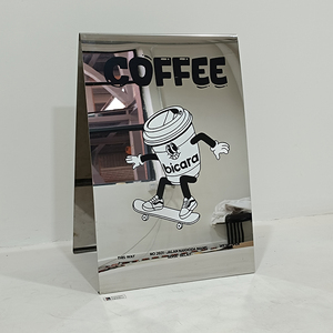 Custom Pattern <b>Mirror</b> a Frame Sign Commercial Sidewalk Outdoor <b>Floor</b> <b>Stand</b> Advertising Metal Sign Board - Product Image 5