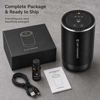 Diffuseur d'arômes pour voiture, 3 modes de parfum, lumière, puissant, double commande tactile, ultrasons, nano-brume, CE