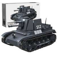 Nouveau produit - Kit de modèle à l'échelle 1/35 - 405 pièces - Miniature de char allemand Panzer I - Jouet de char de champ de bataille - Ensemble de blocs de construction