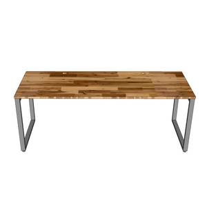 Industrial-Style 200x70cm Acacia <b>Wood</b> <b>Desk</b> with Iron Legs & <b>Solid</b> <b>Wood</b> Construction for Home/Study Use - Product Image 6