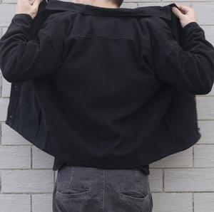 Blousons en jean pour hommes, revêtement premium, 100% coton, haute qualité, réversibles, noir teint, effet vieilli, meilleures ventes, nouvelle arrivée - Product Image 4