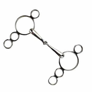 Bocado continental ajustable con anillo suelto y diseño de snaffle Magennis para entrenamiento y control en equitación. - Product Image 5