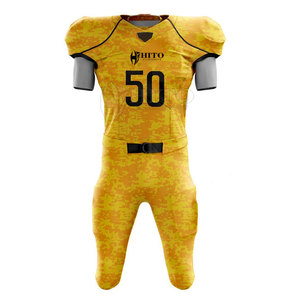 American Football <b>Game</b> Day Uniform With Embossed Team <b>Logo</b> Eco-Friendly American Football Uniform Set With Quick Dry Fabric - Product Image 1