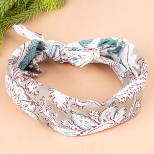 Handblock Cotton <b>Bandana</b> <b>Paisley</b> Floral Headband Face Coverup - Product Image 2