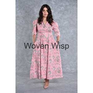 Elegant Maxi Floral <b>Dress</b> <b>for</b> <b>Women</b> Ladies Birthday Clothing-Handcrafted by Manufacturers - Product Image 6