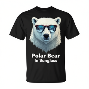Camiseta con diseño de oso polar con gafas de sol para hombres, mujeres, niños, diseño unisex, camiseta con gráfico de animales geniales - Product Image 2
