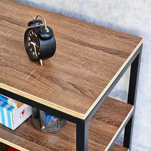 110x40cm Melamine-coated Plywood 3-Tier Shelf with Iron <b>Frame</b> for Living Room Use KTB68176 - Product Image 5