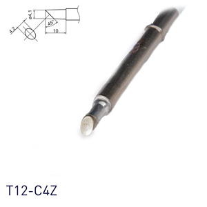 หัวแร้งบัดกรี Hakko T12-C4Z รุ่น Shape-4C (Z) ทำจากทองแดงทนทาน พร้อมปลายตัดเฉียง 45 องศา ดีไซน์แบบเสียบเข้า - Product Image 1