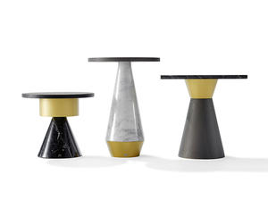 Best Selling Contemporary Style Home Decor <b>Furniture</b> Golden Finished Side & Corner Table with Glass Top - Product Image 3