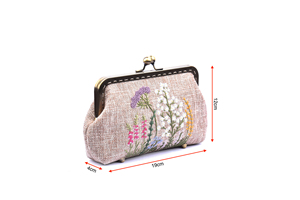 Grand sac en chanvre au meilleur prix avec reliure en cuivre et broderie de brousse de nid d'abeille chinoise mélangée au chrysanthème, vente en gros - Product Image 3
