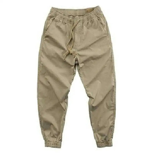 Trendy Saleh Enterprises Men Spandex Cotton Canvas Cargo Pants <b>Drawstring</b> Closure Summer Relax Fit Baggy Utility <b>Trousers</b> - Product Image 2