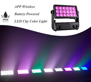 Éclairage LED de ville à couleur changeante, étanche, RGBWAUV 6 en 1, <span class=keywords><strong>batterie</strong></span>, contrôle DMX sans fil, télécommande WIFI, application téléphonique - Product Image 6