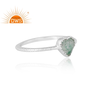 Anillo de piedras preciosas de cuarzo de fresa verde Natural de Plata de Ley 925 de diseño caliente, joyería personalizada para mujer, regalo para ella - Product Image 4