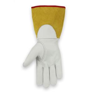 ถุงมือเชื่อมหนังถุงมือเชื่อมแบบมืออาชีพป้องกันการเจียระไนมาใหม่ - Product Image 6