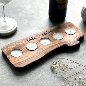 Portavelas Rústico de Madera |   Acabado Artesanal |   Fabricante Mayorista a Granel - Product Image 1