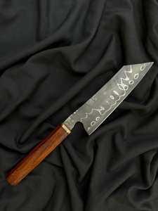 Couteau de chef en acier au carbone fait à la main OEM ODM de qualité supérieure personnalisé en gros avec manche en bois et étui en cuir Couteau de chef - Product Image 2