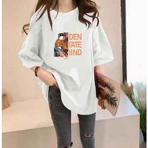 Vente en gros T-shirt uni blanc pour femmes T-shirt pour femmes tenue décontractée d'été - Product Image 4