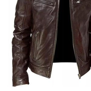 Vestes de motard en cuir de haute qualité à prix de gros personnalisées portent des blousons de motard en cuir vieillis pour hommes et femmes - Product Image 5