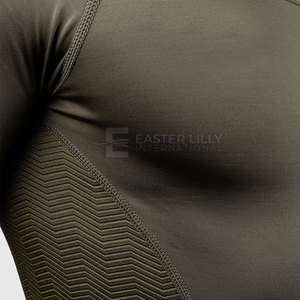 Nueva llegada, venta directa de fábrica, camiseta deportiva de secado rápido, diseñada con manga larga, camiseta de protección contra erupciones cutáneas para hombre, para actividades físicas. - Product Image 5
