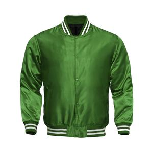 Chaqueta de satén Premium ajustada con estilo Logotipo frontal bordado personalizado-Opciones OEM del fabricante para chaquetas universitarias para el invierno - Product Image 3