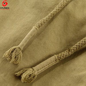 กางเกงคาร์โก้ลำลองผู้ชายราคาถูก ผ้าแคนวาส 100% ระบายอากาศ น้ำหนักเบา มีเชือกผูก เอวปรับได้ แฟชั่นฤดูหนาว ล้างสีแบบฟอก ด้านข้าง - Product Image 4