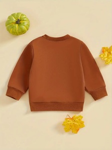 Sudadera Jersey de cuello redondo de manga larga con letras coloridas Comodidad diaria Estampado de letras juguetón Ajuste cómodo - Product Image 2