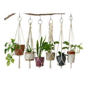 Top Arrivals Eco-Friendly Metal Macrame <b>Planters</b> <b>Indoor</b> Decoration Garden Ware Modern <b>Hanging</b> Flower Pots Best Design - Product Image 1