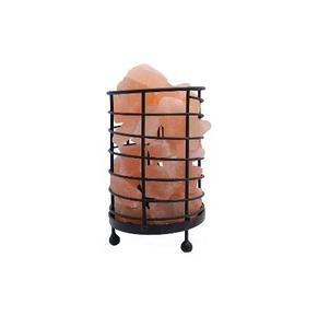 High Quality Polished Metal Basket with <b>Salt</b> Chunks Lamp Electric Cord and Bulb-Sian Enterprises - Product Image 1