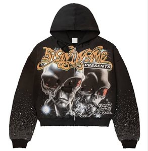 Sudadera con Capucha Extra Grande de Manga Larga Estilo Punk Clásico y Único para Hombre, Ideal para Correr y Trotar, Ropa de Invierno de la Mejor Calidad, Sudadera con Cremallera para Hombre - Product Image 2