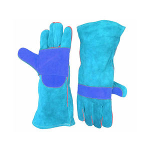 NOUVEAU Gants de soudage en cuir style vintage Conception perforée pour la sécurité des mains Gants en cuir de vachette pour hommes - Product Image 2