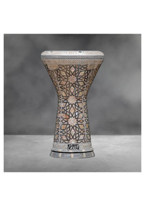 Authentique Darbuka Gawharet El Fan White Star Islamic Lattice Standard 22cm pour Tambour à Main en Aluminium (Doumbek) - Product Image 5