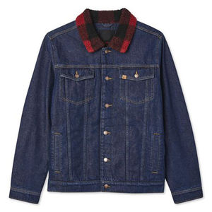 Vente en gros de vestes en jean oversize pour hommes avec col en fourrure vêtements chauds en toile de taille personnalisée étiquette personnalisée - Product Image 5