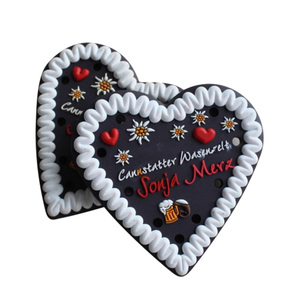 Logo personnalisé vêtements patchs sergé tissu tissé brodé vêtement patchs coeur fleur formes couleur personnalisée PVC toile paillettes - Product Image 5