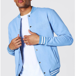 Wholesale College Baseball Varsity Jacket for Men Formal Style <b>Stand</b> Collar Custom Logo & Blank Design - Product Image 1