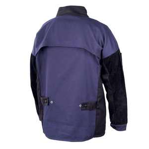 Chaqueta de Soldadura HSI HSI WJ 12 para Hombre, Personalizada, Resistente a Radiación, Antiestática, Anticalor, Anticorte, con Mangas de Cuero y Algodón - Product Image 4