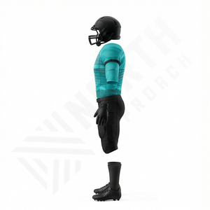 Customized American Football Uniform Premium Quality 100% Polyester Breathable Full Sleeve Team Wear Professional Plus Size - Product Image 3