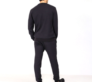 Survêtements 100% coton personnalisés coupe ajustée confortable à manches longues OEM séchage rapide vêtements de sport d'hiver survêtement pour homme - Product Image 5