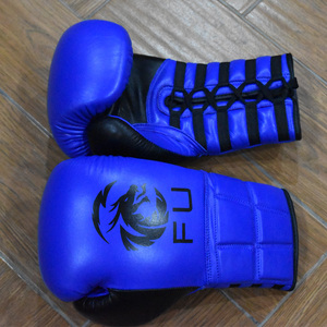 Gants de boxe professionnels en cuir véritable, respirants et confortables avec quatre couches - Product Image 4