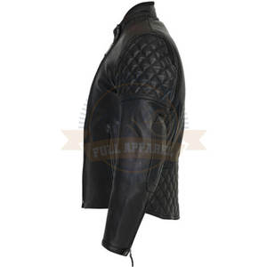 Meilleur Prix Veste de Moto d'Hiver pour Homme Cuir Véritable Coupe-Vent et Imperméable Teint Uni pour Vente en Ligne - Product Image 4