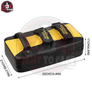 Black Golden Color PVC/Leather Boxing Kick <b>Shield</b>-Fully Customized Impact Resistant Wholesale Rate for Boxing/MMA Training - Product Image 4