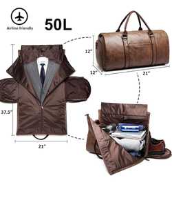 Stylish Unisex Large Luxury <b>Gym</b> Travel Duffel Bag Genuine Leather with Zipper Closure Latest Fashion - Product Image 4